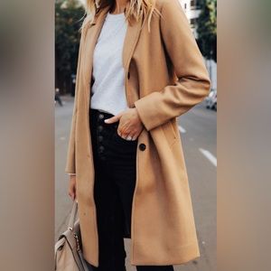 Abercrombie Brown Wool-Blend Coat
